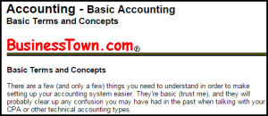 Basic Accounting Terms and Concepts