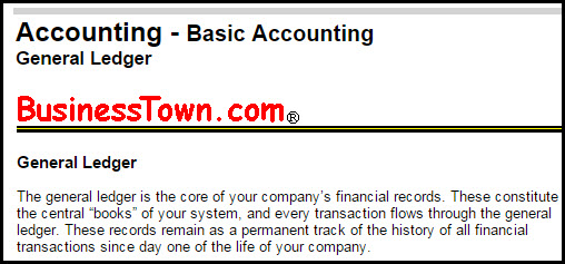 The General Ledger: The Concept Explained
