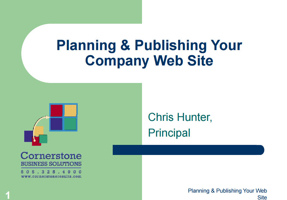 Planning and Publishing Your Company Website