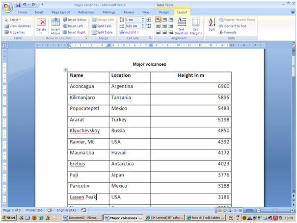 10 Steps for Working with MS Word Tables